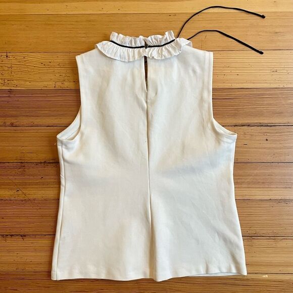 J. Crew ruffle neck top in Ponte office Sleeveless. Size XS. - Picture 6 of 15